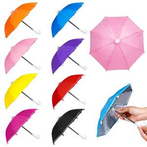 lot 20328 image: Hiawbon 16 Scale 8 Pcs Miniature Umbrellas Adjustable Mini Colorful Sunny Rainy Umbrella for 18 Inch People Decoration
