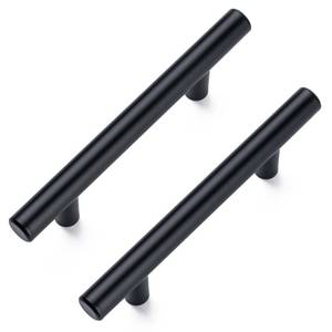 lot 20336 image: Aegero 10 Pack Cabinet Pulls Matte Black Stainless Cabinet Handles, for Kitchen and Bathroom Cabinets, 5 Inch Length, 3 Inch Hole Center