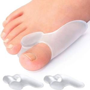 lot 20338 image: Promifun Bunion Cushion Protector, 10 Packs of Bunion Corrector Pads with Separator for Big Toe, Gel Shield for Foot Pain Relief, Calluses, Corns - Clear