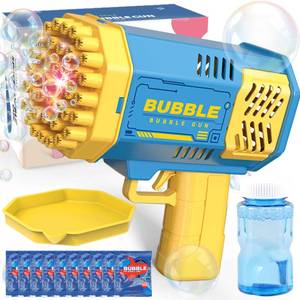 lot 20356 image: JONEG Toys for 3-8 Year Old Boys Girls Bubble Machine for Kids with Bubble Solution, Gifts for 3 4 5 6 7 8 Years Old Boy Birthday Toy for Kid Toddlers Ages 4-6 Outdoor Wedding Bubbles Blower Maker