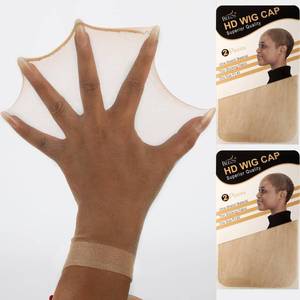 lot 20372 image: BEEOS Skinlike HD Wig Cap, 4 Pieces Invisible and Sheer Breathable Ultra-thin Stretchy Stocking Caps for Lace Front Wigs
