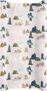 lot 10071 image: White Cotton Fabric with Geometric Triangle Pattern