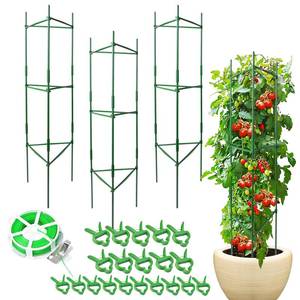 lot 859 image: Tomato Cage, Tomato Plant Support Trellis for Garden & Pots, Rust-Resistant Tomato Cages for Climbing Vegetables Plants Flowers, 3 Pack - 48-Inch - Retail $18