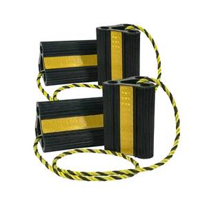 lot 866 image: Vacallity RV Wheel Chocks for RV Tire Chock Block Camper Travel Trailer Car Truck, Upgrade Rubber Wheel Chocks with Rope,Easy to Use,Wheel Immobilizers & Chocks (2pair4pack) - Retail $33