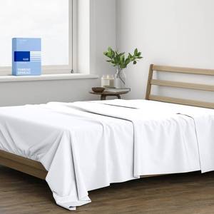lot 870 image: Thread Spread 100% Cotton California King Flat Sheet - 400 Series Glee Collection California King Flat Sheet Only (1 PC, White), Silky Soft, Cooling, Sateen Weave, Hotel Quality Top Sheets - Retail $29