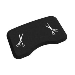 lot 880 image: Amcomfy Anti Fatigue Salon Mat for Hair Stylist Anti-Slip Antique Series Salon & Barber Shop Chair Floor Mat (17x32 x 58,Scissors) - Retail $40