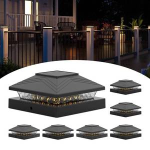 lot 891 image: wokelux 6 Pack Solar Post Cap Lights, 4x4 Fence Post Solar Lights, Waterproof Outdoor Post Lights for Garden Patio Porch, WarmNeutralCool White Lighting, for VinylWooden Posts