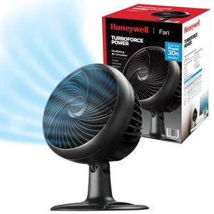 lot 901 image: Honeywell Fan, Turbo Force Oscillating Table Fan with 3 Speeds, Air Circulator for Bedroom, Black, HT-906 - Retail $40