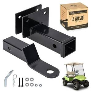 lot 907 image: 10L0L Golf Cart Rear Chassis Trailer Hitch and Receiver for Yamaha G29 Drive (2007-2016) G&E Golf Cart Model - Retail $59