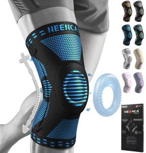 lot 911 image: NEENCA Professional Knee Brace for Pain Relief, Medical Knee Support with Patella Pad & Side Stabilizers, Compression Knee Sleeve for Meniscus Tear, ACL, Joint Pain, Runner, Workout (Blue, Large) - Retail $26