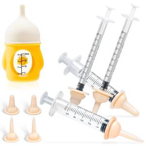 lot 942 image: Siyyim Silicone Nursing Kit for Kittens & Small Animals �� Includes Feeding Nipples, Syringes, 20ml Bottle �� BPA-Free, Reusable, Safe for Newborn Kittens and Puppies - Retail $10