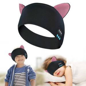lot 943 image: Joythink Kids Bluetooth Headband Headphones Sleep Mask Wireless Earphones Built in Thin Speaker Adjustable Sports Headset Sleep Headband for Girls Boys Toddler Children Baby Airplane Travel Study - Retail $20