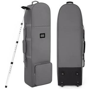 lot 951 image: DAREKUKU Soft-Sided Golf Travel Bag for Airlines with Detachable Shoulder Straps, Foldable Golf Club Cover Travel Case with Wheels & Adjustable Support Rod, 900D Heavy Duty Oxford Wear-Resistant - Retail $60