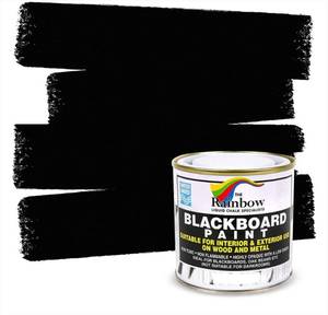 lot 988 image: Chalkboard Blackboard Paint - Brush on Wood, Metal, Glass, Wall, Plaster Boards Sign, Frame or Any Surface. Use with Chalk Pen Wet Erase, Non-Toxic - Matte Finish White - (8.5oz Cover 32 sf) - Retail $292