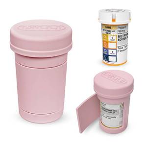 lot 991 image: Pilli CVS Pill Bottle Decorative & Functional Cover for CVS Prescription Bottles �� Prescription Pill Bottle and Cap Cover �� Durable Silicone �� Medication Cover �� Reusable (Baby Pink)