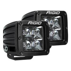 lot 20294 image: Rigid Industries D-Series PRO LED Light Pod Spot Midnight Edition Pair - Retail $195