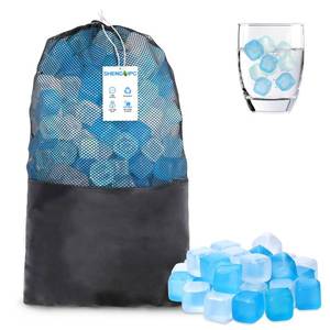 lot 20295 image: 360 Pack Reusable Ice Cubes Refreezable Plastic Ice Cubes Without Diluting Reusable Ice Cubes for Drinks Large Pack Ice Cube Frozen BPA Free for Party Bars Ice Bath Camping - Retail $70