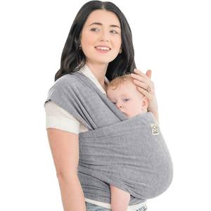 lot 20299 image: KeaBabies Baby Wrap Carrier - All in 1 Original Baby Carrier Newborn to Toddler Sling, Easy to Wear, Hands Free Bonding, Lightweight, Breathable Infant Wraps (Classic Gray) - Retail $30
