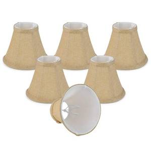 lot 20326 image: Wellmet Small Lamp Shade,ONLY for Candle Bulbs,Clip-on Drum Lamp Shades,Set of 6, 3x6x5 Inches - Retail $40