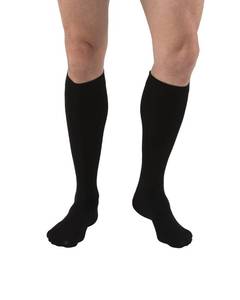 lot 20328 image: JOBST Relief Knee High Graduated Compression Socks, 15-20 mmHg - Comfortable Unisex Design - Closed Toe, Black, X-Large Full Calf Petite - Retail $35