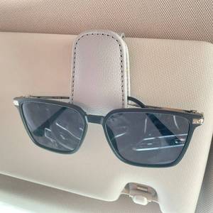 lot 20331 image: KIWEN Sunglasses Holders for Car Visor, Magnetic Leather Glasses Eyeglass Clip for Car, Ticket Card Clip Sunglasses Mount, Car Visor Accessories Gadgets (1, Grey) - Retail $6