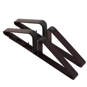 lot 20350 image: PUPETPO Support Feet for Pet Gate (Updated Version), Pet Gate Metal Support Feet Set of 2 for Extra Wide Foldable Dog Gate, Easy to Install, A Pair of Safety Fence Feet for Wooden Dog Gate, Brown - Retail $24