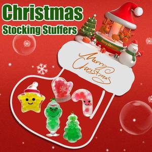 lot 20361 image: 8PCS Christmas Squishies Toys,Stress Ball Fidget Toys for Stress Relief Anxiety,Christmas Party Favors for Stocking Stuffers, Prizes & Gift Box - Retail $16