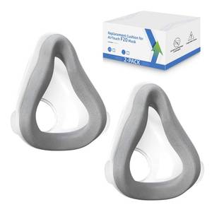 lot 20394 image: 2-Pack Replacement Cushion for AirTouch F20, Memory Foam Cushion Compatible with Original F20 Frame, Reliable Seal & Perfect Fit, Covers Nose and Mouth, Large