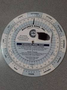 lot 20402 image: Scheduling Wheel Chart - Retail $10