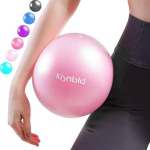 lot 20411 image: kisnbld Small Exercise Ball, 9 Inch Mini Pilates Ball, Anti Burst and Slip Resistant Mini Yoga Ball for Stability, Fitness, Physical Therapy, Stretching & Core Strength Workout at Home Gym & Office - Retail $9