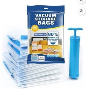 lot 12010 image: Vacuum Storage Bags, 11 Pieces, Assorted Sizes, 2 Packs