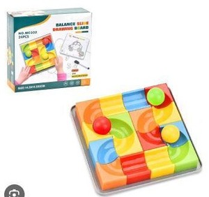 lot 12033 image: Balance Slide Drawing Board Puzzle Game 24 Pieces