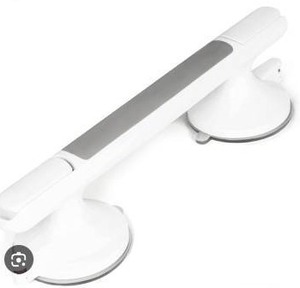 lot 12071 image: White Shower Grab Bars Safety Handle Set