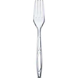 lot 12101 image: GUSTO Premium Plastic Forks Heavy Duty Silverware Disposable Cutlery  50-Pack Clear, Lot of 2 packs