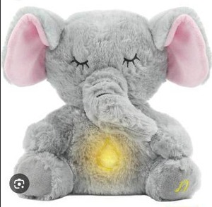 lot 12111 image: Elephant Plush Toy with LED Light and Breathing Function