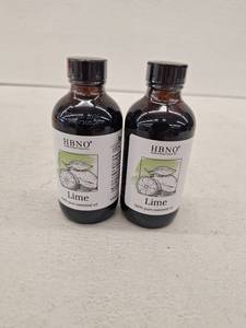 lot 12173 image: HBNO Pure Lime Essential Oil Set - 2 Bottles
