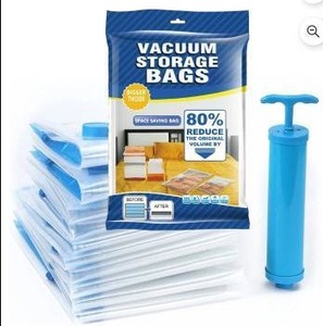 lot 12176 image: Vacuum Storage Bags, 11 Pieces, Assorted Sizes, 2 Packs