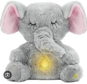 lot 12177 image: Elephant Plush Toy with LED Light and Breathing Function