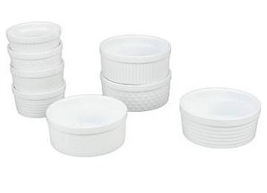 lot 12301 image: Bia Cordon Bleu Textured Ramekin And soufle Set, 8 Pieces, White