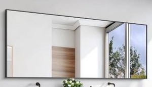 lot 12329 image: KOCUUY 72x30 Inch Large Black Wall Mounted Mirror