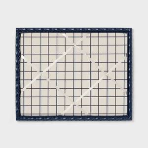 lot 1352 image: Navy Framed Fabric Kids Photo Memo Board - Pillowfort - Retail $25