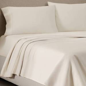 lot 1355 image: Jeremiah Brent Home King Cotton Sateen Sheet Set Solid Cream - Retail $80