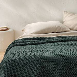 lot 9817 image: FullQueen Knit Blanket CREAM - Casaluna Acrylic Sweater Knit, Machine Washable - Retail $70