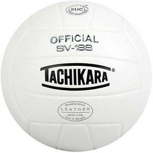 lot 9854 image: Tachikara SV-18S Composite Leather Volleyball  White - Retail $107