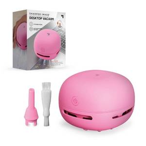 lot 9863 image: Sharper Image Desktop Cordless Vacuum Pink - Retail $16