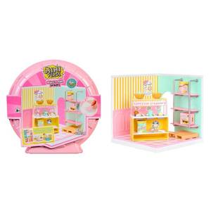 lot 9867 image: MGAs Miniverse Make It Mini Spaces Ice Cream Shop, Building Set CASE CRACKED - Retail $30