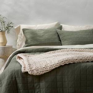 lot 9912 image: 50x70in 12lbs Solid Knit Weighted Blanket Natural - Casaluna - Retail $140