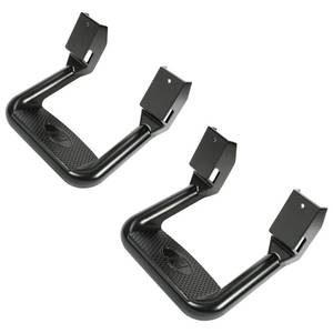 lot 5053 image: ECOTRIC Side Steps-300LB Load, Electrophoresis Black Aluminum Step Rails for Trucks, Compatible with Chevy, Ford, Toyota, GMC, Dodge, Jeep & More - Retail $42