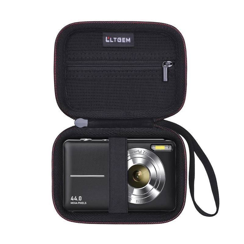 lot 61901 image: Digital Camera Case Compatible with CAMKORYKODAKFleaferLecranQumcouAnteamROQIOOAnteamQUOLODOO Digital Camera, USB Cable and SD Card, Black(Case Only) - Retail $10