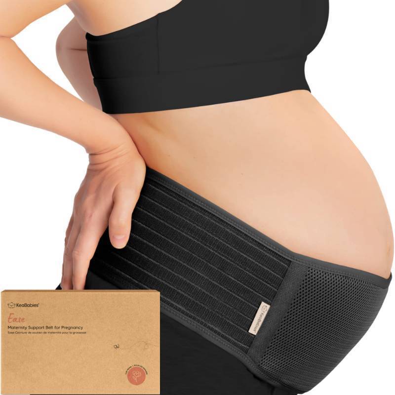 lot 24631 image: Maternity Belly Bands for Pregnant Women - Soft & Breathable Pregnancy Belly Support Band, Adjustable Maternity Belt for Back, Pelvic Support, Comfortable, Easy to Use (Midnight Black, ML) - Retail $20